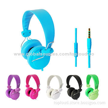 Colorful headphones with customized brand, for mobile phone, good sound, comfortable to wear